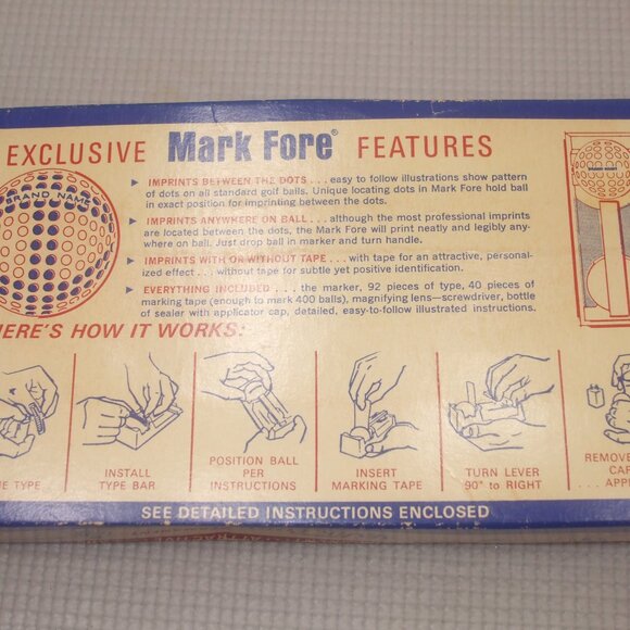Mark Fore Golf Ball Monogrammer Model 500 Ink Marker Golfing 1966 Vintage Old - Picture 9 of 9